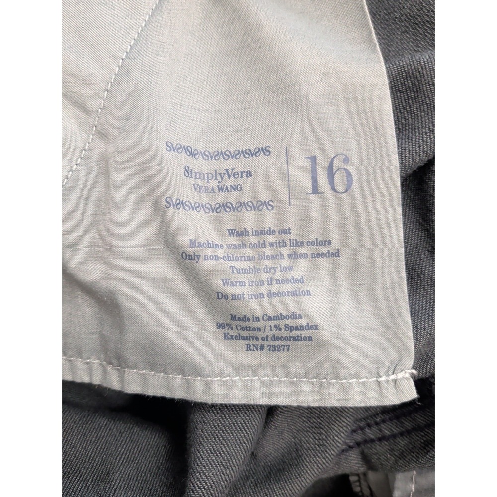 Simply Vera Wang Boot Cut 16P Women's Faded Denim Jeans Size 16 - Picture 7 of 7